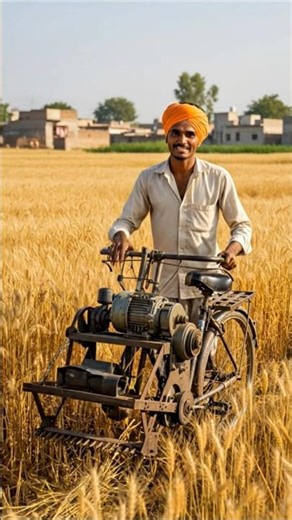 Desi Jugaad Machine Se Gehun Katai 😱 | Kam Kharcha Zyada Kaam 🚜 #shorts