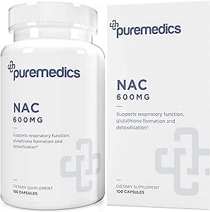 NAC 600 mg (N-Acetylcysteine 600mg) - NAC Supplement to Support Healthy Immune System and Healthy Lung Tissue - Doctor Formulated - Pure & Hypoallergenic - 3rd Party Certified - 100 Capsule