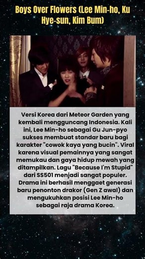 Boys Over Flowers (Lee Min-ho, Ku Hye-sun, Kim Bum) #GosipArtis #dramakorea #TrendingShorts