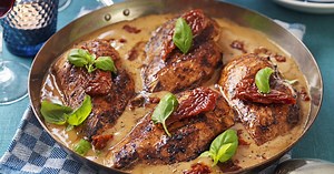 Kycklingfilé i gräddsås