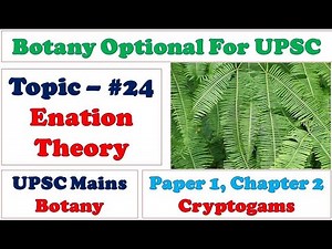 Enation Theory: Origin of Microphyllous Leaves in Pteridophytes: Botany Lectures By Dr. Pravin Ekade Video Lecture | Botany Optional for UPSC
