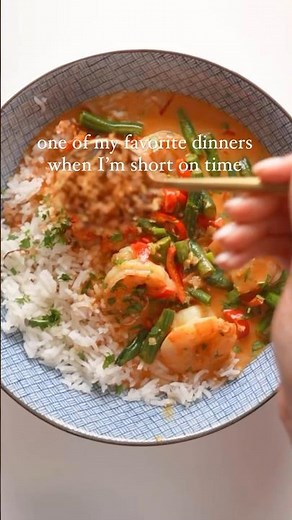 Thai Shrimp Curry with Shallot Crispies