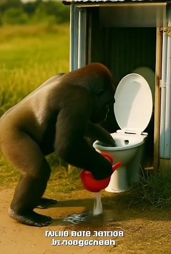 Ai Hero Gorilla Suffers from Diarrhea at His Village Home