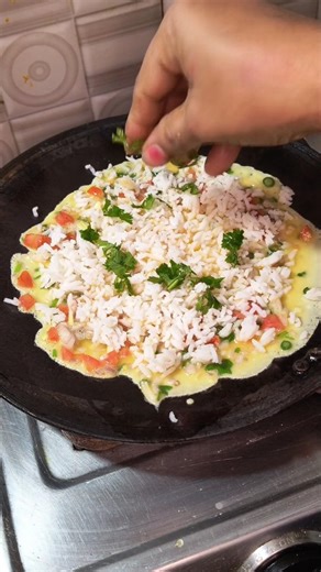 Lovely's kitchen on Instagram: "Rice omelette recipe #cooking #video #trending #short #viral lovely's kitchen"
