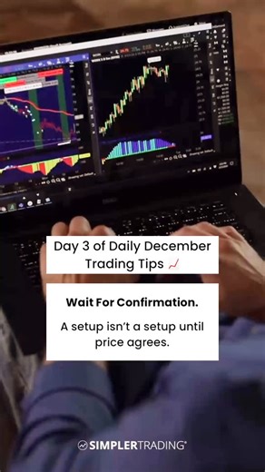Simpler Trading LLC on Instagram: "Don’t force a trade - Wait for confirmation 🕰️ 📈 More daily trading tips coming every day this month 💡 #stockmarket #simplertrading #tradinglife"