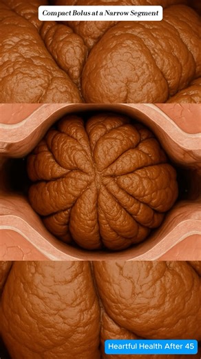 3D Colon Close-Up: Compact Bolus at a Narrow Segment