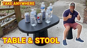 Watch Amazing lite weight telescoping table & stool, take anywhere on Amazon Live