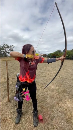 Longbow shooting at Mt Clay Archery Competition 2026 #archery #thwacklife #fieldarchery #longbow
