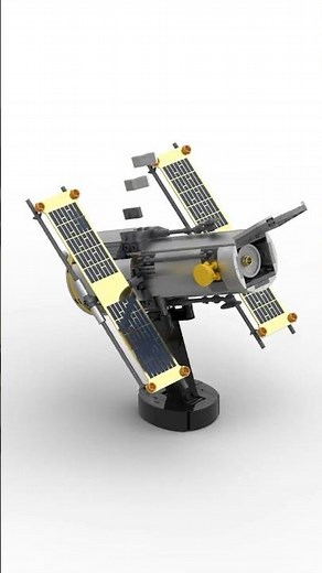 Building NASA's Hubble Space Telescope in LEGO! 🚀🔭 Incredible Space MOC Speed Build 🧱 #shorts #lego