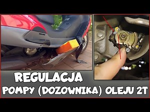 Regulacja pompy, dozownika oleju w silniku 2T - skuter 125 Honda Pantheon FES125 2T