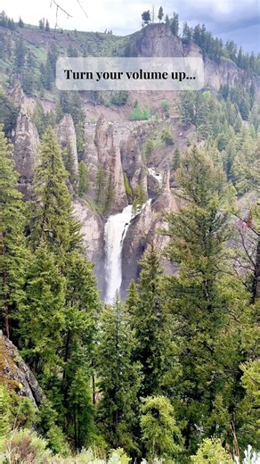 This Yellowstone waterfall hides a volcanic secret 🌋 #shorts