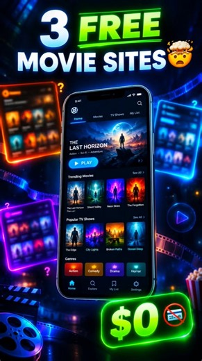 3 FREE Movie Websites You Probably Don't Know 🤯 | Watch Movies Online Free #shorts