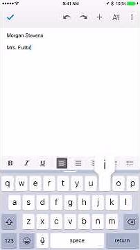 MLA Format in Google Docs App