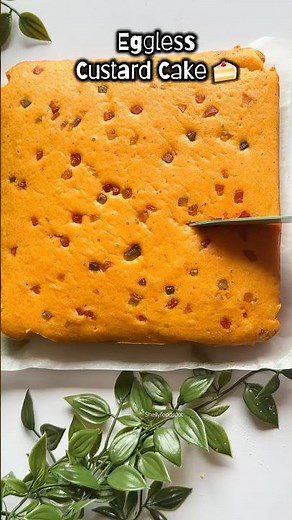 Eggless custard cake recipe|Custard cake with custard powder