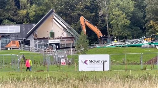 The dismantling of the visitor centre at carnfunnock today | Sandra Brown