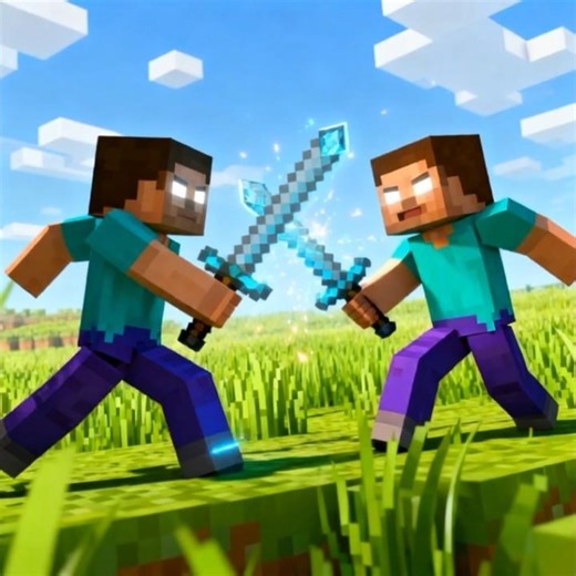 Steave VS Steave 😱 LET'S SEE#minecraft #minecraftshorts #minecraftfight #minecraftanimation