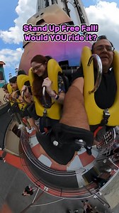 6.9K views · 70 reactions | Would you ride a stand-up free fall? | Theme Park Review | Facebook