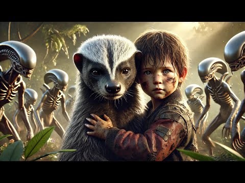 The Human Child Hugged the Honey Badger —And the Alien Scouts Realized They Were Facing an Apex Pair