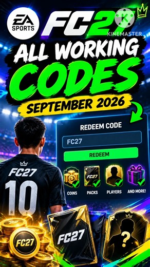 🔥 ALL WORKING FC27 CODES in SEPTEMBER 2026! 🎁 FREE DRAFT VOUCHER ,PACKS & PLAYERS!