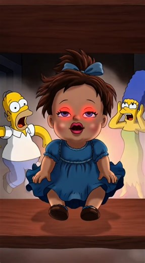 Creepy Doll at 3AM 😱 Maggie's Nightmare | Simpsons Horror AI