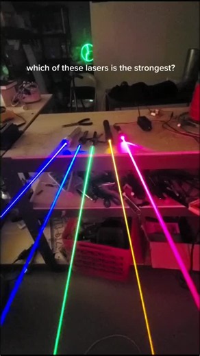 which of these lasers is the strongest? #tiktokpartner #LearnOnTikTok #scienceexperiments #laser