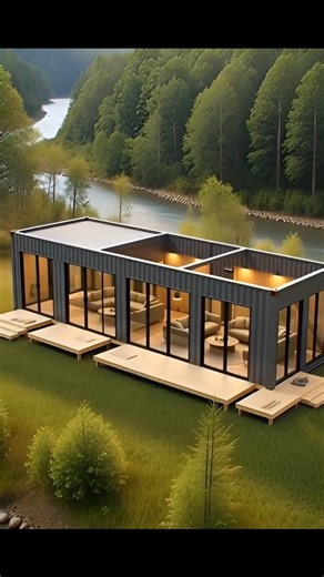 Old containers reborn as riverside retreats! #ContainerRecycling #EcoHome #diy | Amazing Woodworking Plans