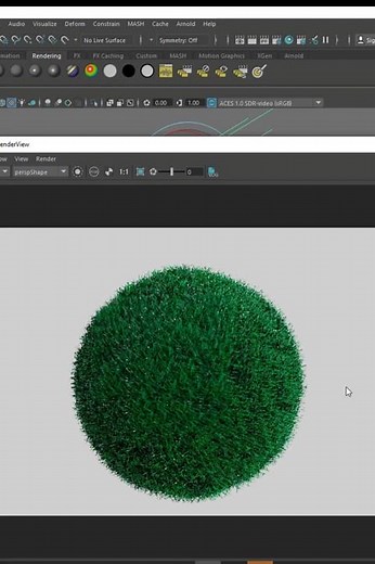 Create Realistic Grass with Mash in Maya. #autodesk #autodeskmaya #maya #mayamodeling