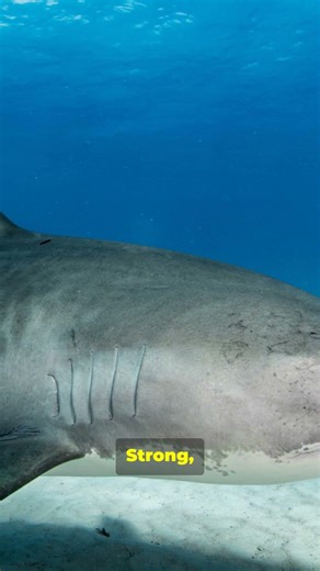 The tiger shark is known for its bold stripes #naturereels #facts #wildlife #naturefacts