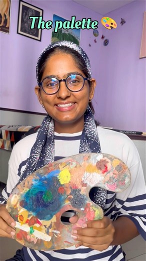 The painting and the palette #shorts #painting #artist #anushkahandmade