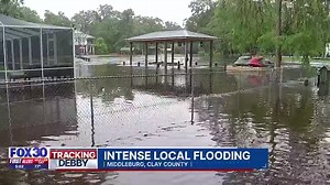 17K views · 153 reactions | For homes along Black Creek, water was flowing into backyards, putting docks underwater and sending household items floating downstream. https://tinyurl.com/cb2mempa | Action News Jax | Facebook