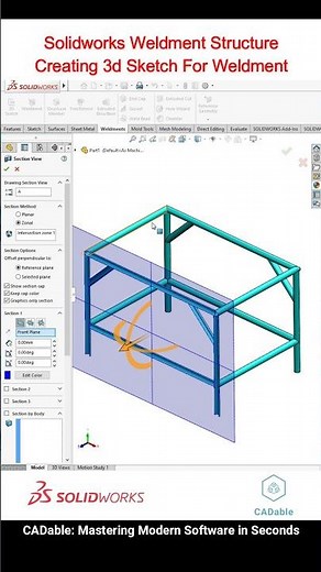 Solidworks Weldment Structure | Creating 3d Sketch For Weldment #solidworks3dsketch #weldments