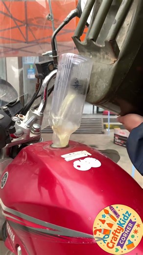DIY Fuel Funnel Hack Using Plastic Bottle | Easy Motorcycle Petrol Transfer | CraftyKidz Corner