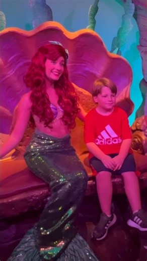 Meeting Ariel from the Little Mermaid in her Grotto Meet & Greet Magic Kingdom at Disney World