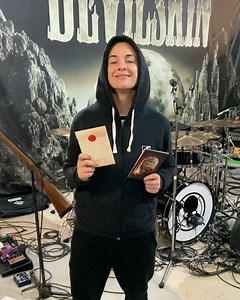 7.5K views · 200 reactions | ⚠️ Last chance to pre-order exclusive RED merch from our website! Brand new T-Shirts and these sweet limited edition lyric card packs all available in bundles from our website; you have 36 hours! | Devilskin | Facebook