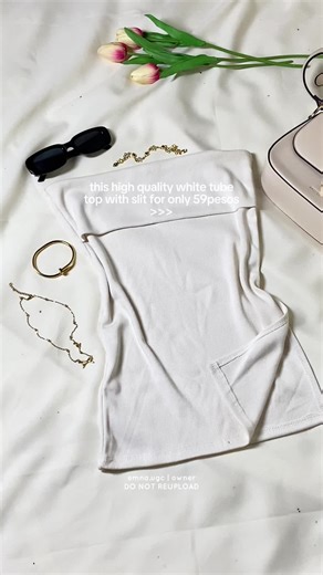 #whitetubetop #tubetop #tubetopwithslit #tops #affordabletops #tubetops #outfitideas #fashiontiktok #fyp #fypシ゚ #foryou