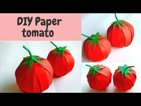 How to make paper tomato | diy paper tomato | 3d paper tomato craft