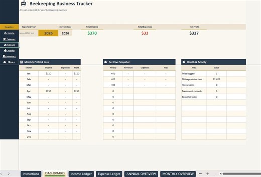 Beekeeping Record Spreadsheet, Hive Tracker, Apiary Log Book (digital Download) - Etsy