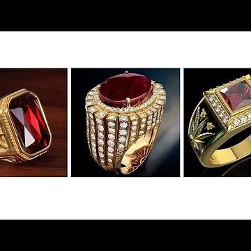 gold ruby rings with weight for men