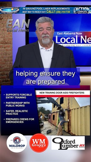 🚒 Training When Seconds Matter • Anniston firefighters now have a new forcible entry training door Anniston Fire Department #AnnistonFire #FirstResponders #behindthescenes #PublicSafety #RealWorldTraining | East Alabama Now