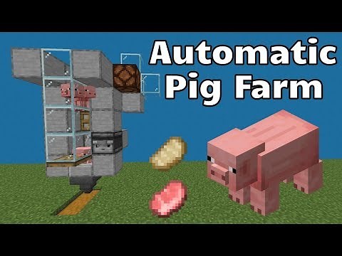 Simple Minecraft Pig Farm - Automatic Pig Cooker