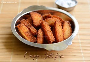 Crispy idli fries! #snacktime - Try the baked version given if you don't want to deep fry :) http://www.rakskitchen.net/2014/03/crispy-idli-fry-baked-podi-idli-left.html | Rak's Kitchen