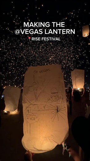 A lantern dedicated to @vegas 🌅 @risefestival | Visit Las Vegas