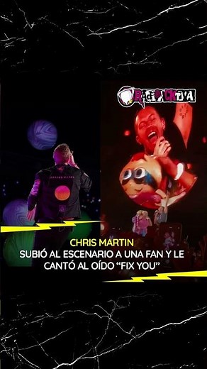Chris Martin le cantó ‘Fix you’ al odio a una de sus fanáticas en Bogotá
