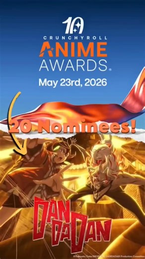 Dandadan 20 Nomination?! #anime #animeawards #dandadan
