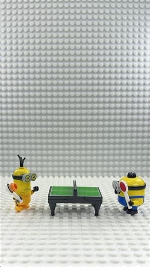 Friendly game of pong ping 😝😱 #lego #shorts #fyp #minions #funny