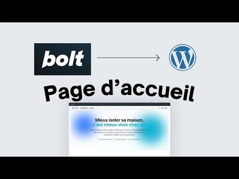 Créer une page d’accueil WordPress moderne avec Bolt.new