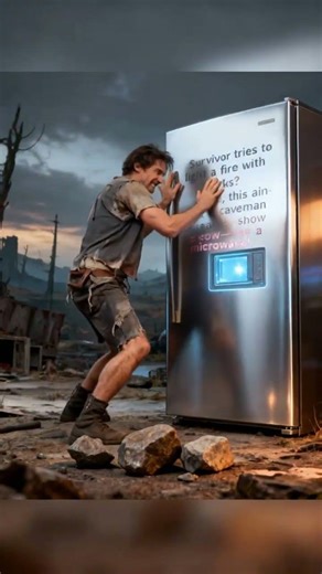 🔥 Survivor Tries to Start Fire With Rocks… But the Fridge Has a Better Idea! 😳