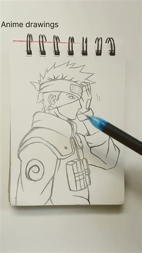 Day 2 of Naruto series. Today's drawing is Kakashi coloring in part 2.#drawing #anime #kakashi.😇💯🤣😇