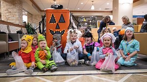 Halloween robots bring joy to patients and their families at this hospital