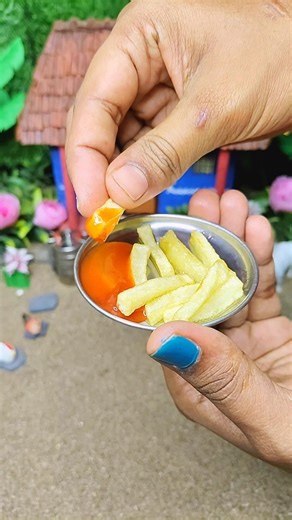 Mini French fries 🍟Cooking 🍳 | Miniature Cooking | Tiny Village Cooking #shorts